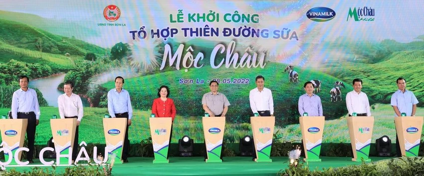 Dự án Tổ hợp Thiên đường sữa Mộc Châu chính thức khởi công vào ngày 28-5 vừa qua Dự án Tổ hợp Thiên đường sữa Mộc Châu chính thức khởi công vào ngày 28-5 vừa qua