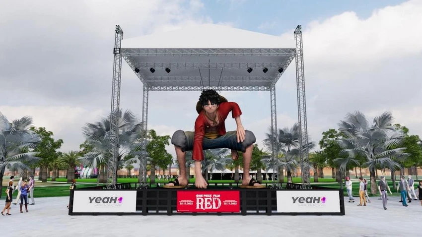 Tượng Luffy khổng lồ cao 7m sẽ được vận chuyển trực tiếp từ Hongkong đến Vinhomes Grand Park và trưng bày từ 7 ngày trước sự kiện.