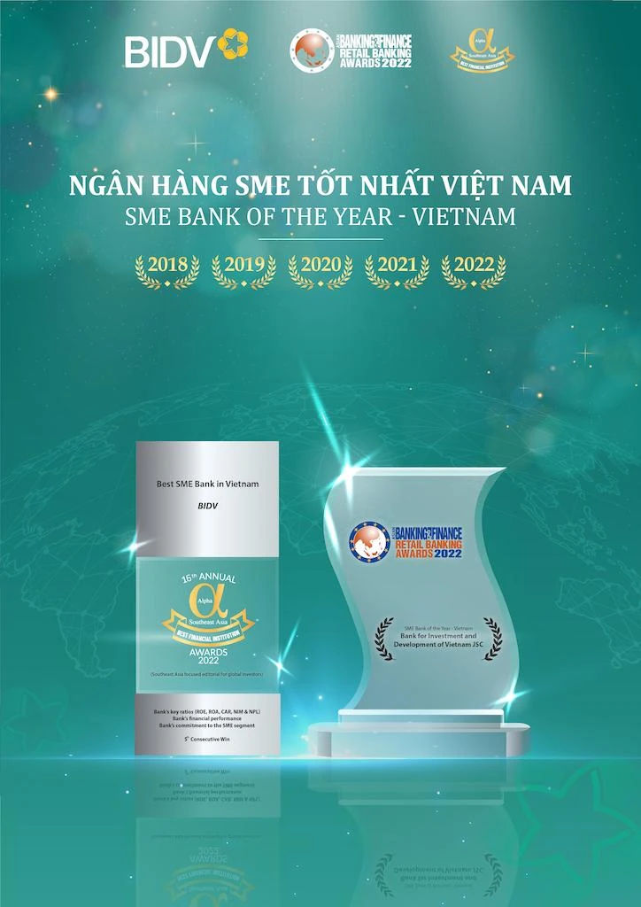 Giải thưởng vừa được trao cho BIDV Giải thưởng vừa được trao cho BIDV