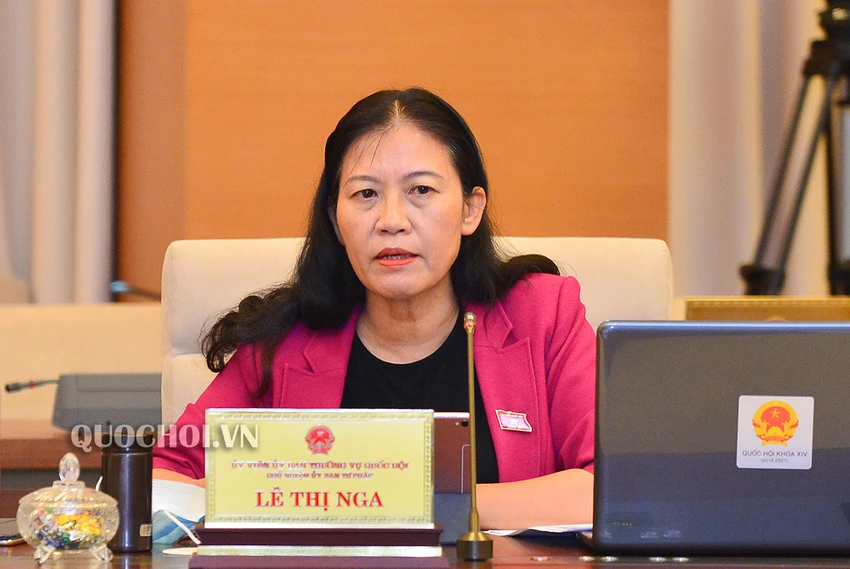 Bà Lê Thị Nga, Chủ nhiệm Ủy ban Tư pháp của Quốc hội