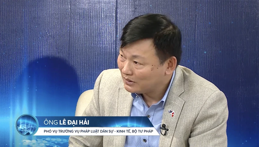 Ông Lê Đại Hải, Phó vụ trưởng Vụ Pháp luật Dân sự - Kinh tế (Bộ Tư pháp). Ông Lê Đại Hải, Phó vụ trưởng Vụ Pháp luật Dân sự - Kinh tế (Bộ Tư pháp).