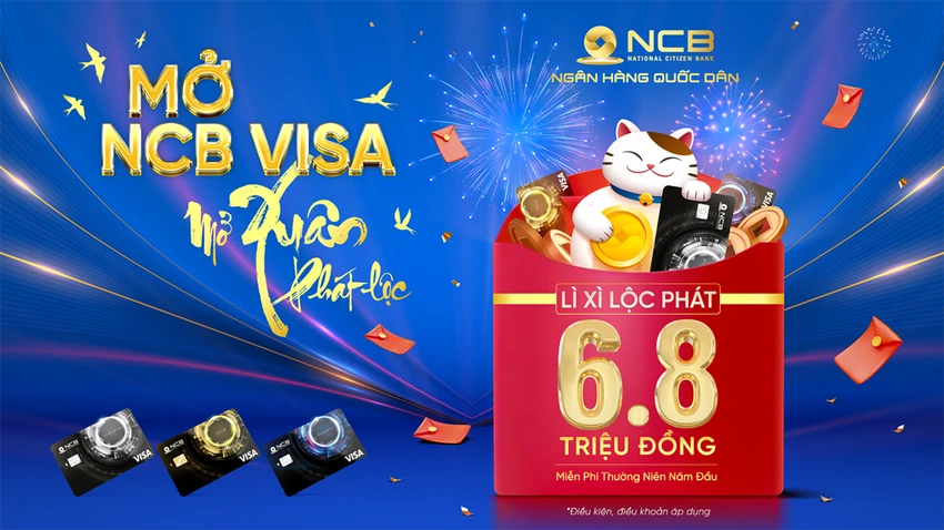 NCB ra mắt thẻ tín dụng NCB VISA với chương trình ưu đãi hấp dẫn dành riêng cho giới trẻ vào dịp cận Tết Nguyên Đán và đầu xuân Quý Mão 2023