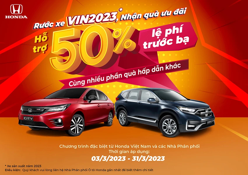 Chương trình khuyến tháng 3 khi mua Honda CR-V và Honda City 2023 Chương trình khuyến tháng 3 khi mua Honda CR-V và Honda City 2023