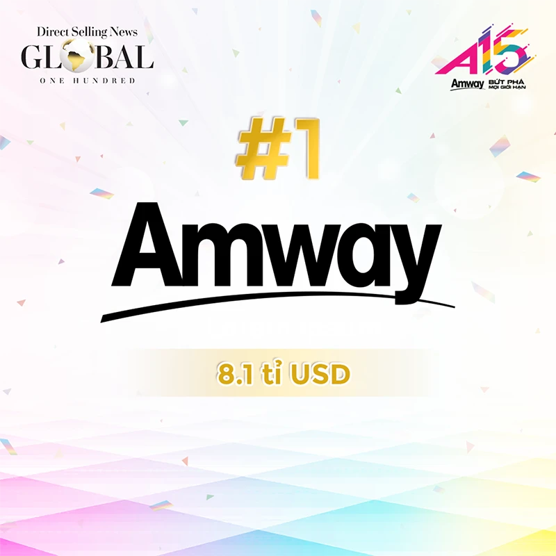 Tập đoàn Amway đạt cột mốc doanh thu 8,1 tỷ USD trong năm 2022. Tập đoàn Amway đạt cột mốc doanh thu 8,1 tỷ USD trong năm 2022.