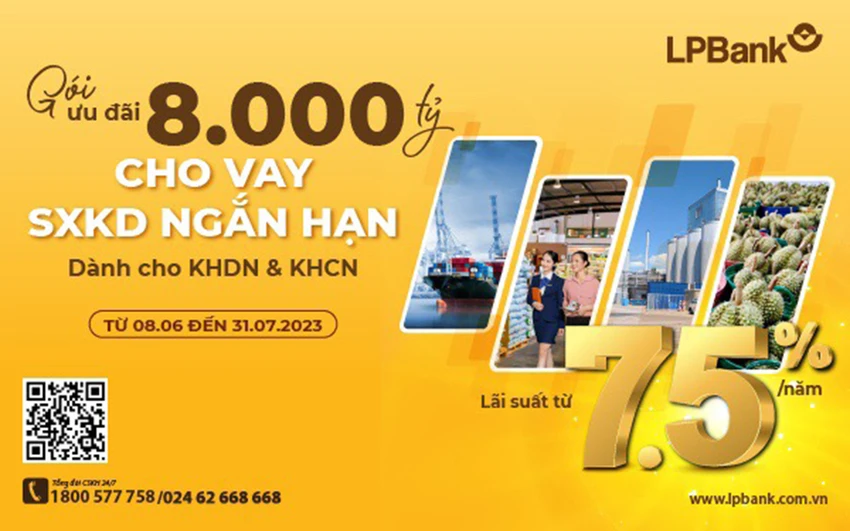 Gói vay ưu đãi 8.000 tỷ đồng của LPBank. Gói vay ưu đãi 8.000 tỷ đồng của LPBank.