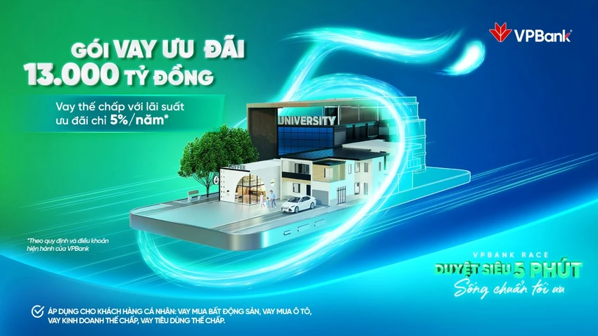 Gói vay ưu đãi 13.000 tỷ đồng dành cho vay tín chấp với lãi suất chỉ 5%/năm.