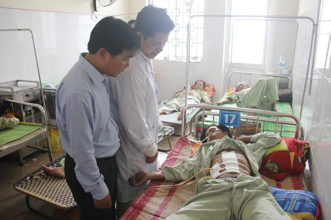 Bệnh nhân Tà đang được điều trị tại bệnh viện. Bệnh nhân Tà đang được điều trị tại bệnh viện.