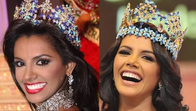 Trước khi đăng quangMiss World 2011(ảnh trái), Ivian Sarcos không sở hữu nét đẹp hiền dịu, ngọt ngào. Trước khi đăng quangMiss World 2011(ảnh trái), Ivian Sarcos không sở hữu nét đẹp hiền dịu, ngọt ngào.