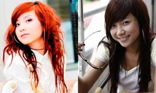 Hình ảnh nghịch ngợm của Hạnh Sino với kiểu tóc khuấy đảo cộng đồng teen Việt một thời. Nhập mô tả cho ảnh