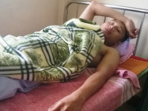 Anh Phạm Thanh Cảnh đang điều trị tại Bệnh viện đa khoa Hà Tĩnh Anh Phạm Thanh Cảnh đang điều trị tại Bệnh viện đa khoa Hà Tĩnh
