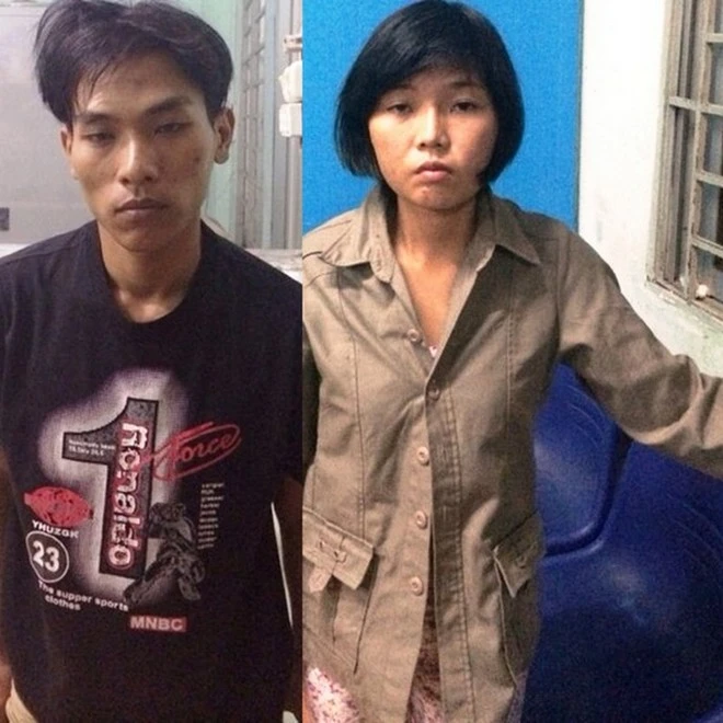 2 vợ chồng Tùng-Thanh đang bị công an bắt giữ. Cặp vợ chồng đi cướp lấy tiền mua sữa cho con