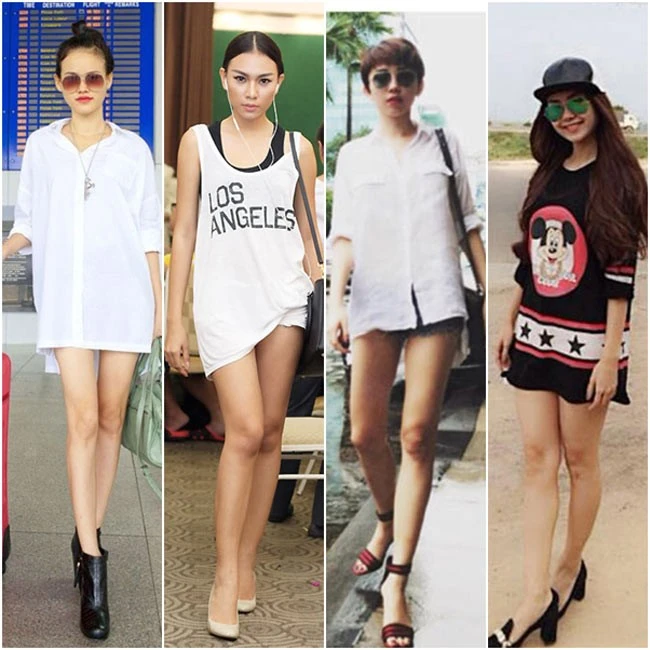 Mốt giấu quần không những sexy mà còn giúp tôn đôi chân dài miên man. 9 mốt 'kéo dài chân' của sao Việt