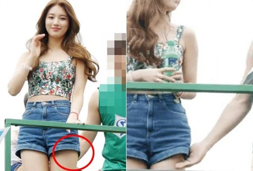 Fan của ca sĩ trẻ Hàn Quốc Suzy rất bất bình vì bức ảnh cánh tay người đàn ông liên tục đụng vào vùng nhạy cảm của ca sĩ, khi cô tham gia sự kiện mới đây.Công ty quản lý của Suzy và ban tổ chức sau đó đều phủ nhận và cho biết, góc chụp khiến người xem hiểu nhầm. Theo họ, lúc đó, người đàn ông (làm MC chương trình) chỉ vô tình chạm vào Suzy. su-3752-1406705275.jpg