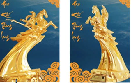Trưng bày 60 bức tượng vàng Thánh Gióng kỷ niệm ngày lễ lớn ảnh 1 Trưng bày 60 bức tượng vàng Thánh Gióng kỷ niệm ngày lễ lớn