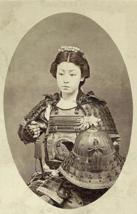 Chân dung một nữ chiến binh Samurai Nhật Bản. (Ảnh chụp cuối những năm 1800)