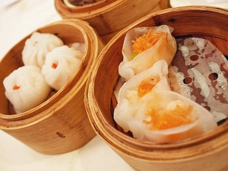 Bánh hấp đa dạng ở Thượng Hải, Trung Quốc.