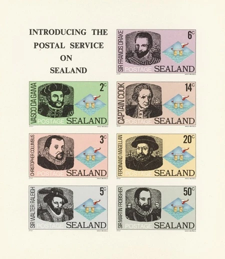 Sealand cũng phát hành tem bưu chính riêng