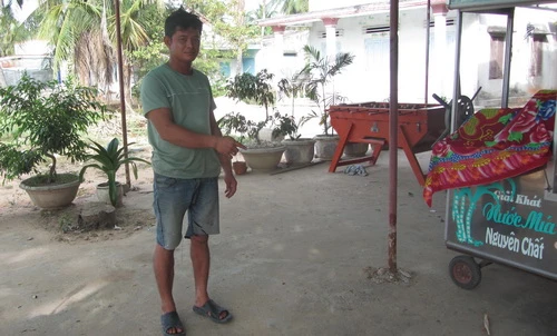 Địa điểm bọn cướp lấy đi thùng tiền cưới ngày 11-12. Ảnh:Hoàng Trường Địa điểm bọn cướp lấy đi thùng tiền cưới ngày 11/12. Ảnh: Hoàng Trường