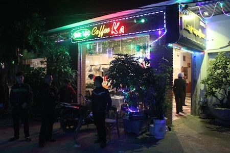 Hiện trường vụ nổ súng trong đêm.