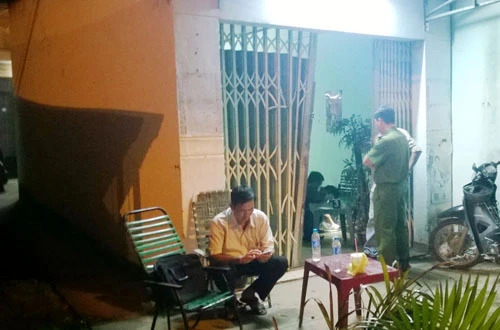 Hiện trường hôm xảy ra vụ án. Ảnh:An Nhơn Hiện trường hôm xảy ra vụ án. Ảnh: An Nhơn