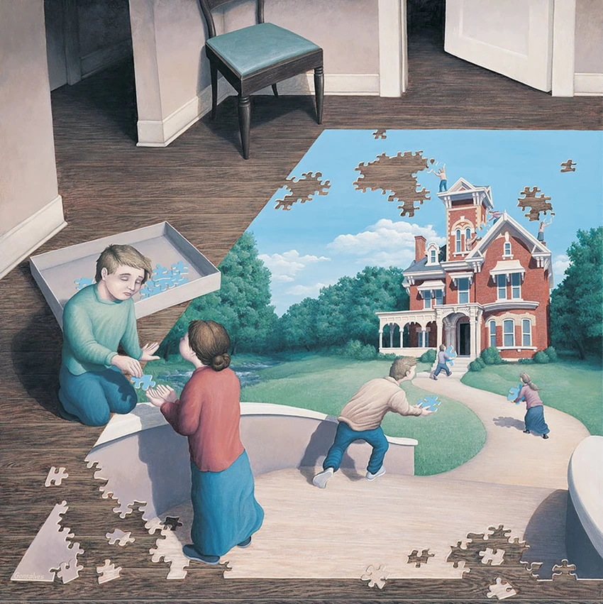 &nbsp;Những bức tranh của Robert Gonsalves vừa mang cảm giác đời thường, vừa hư ảo