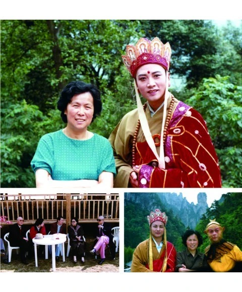 Ảnh từ sách hồi ký mới nhất của Dương Khiết. Hai người mặc áo đen kính râm ảnh nhỏ là Từ Thiếu Hoa và Diêm Hoài Lễ. Ảnh hậu trường quý của 'Tây du ký' 1982 (phần 2)
