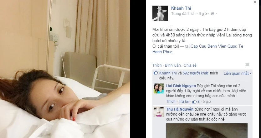 Khánh Thi, Phan Hiển, nhập viện, kém 12 tuổi, học trò, có bầu Khánh Thi, Phan Hiển, nhập viện, kém 12 tuổi, học trò, có bầu