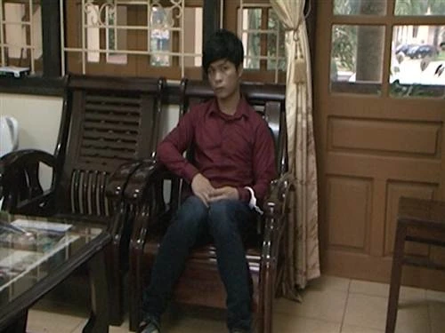 Đối tượng Lý Văn Chúc sau khi bị bắt giữ.