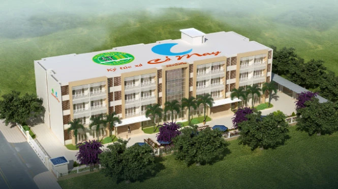 Phối cảnh ký túc xá Cỏ May miễn phí cho sinh viên nghèo học giỏi Phối cảnh ký túc xá Cỏ May miễn phí cho sinh viên nghèo học giỏi