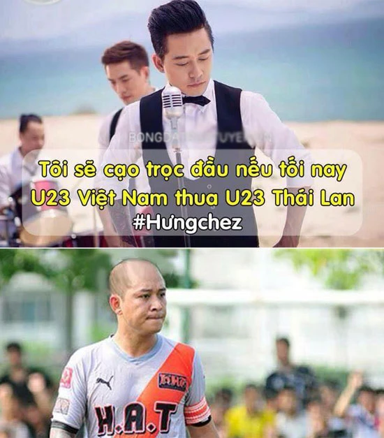 Tuấn Hưng cạo đầu vì U23 Việt Nam thua U23 Thái Lan ảnh 1 hung4-6346-1433989337.jpg
