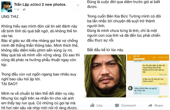 Nhạc sĩ Trần Lập bình tĩnh đối mặt bệnh ung thư