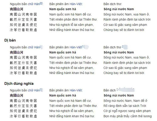 Những bản dịch bài thơ 'Nam quốc sơn hà' ảnh 2 Những bản dịch bài thơ 'Nam quốc sơn hà' ảnh 2