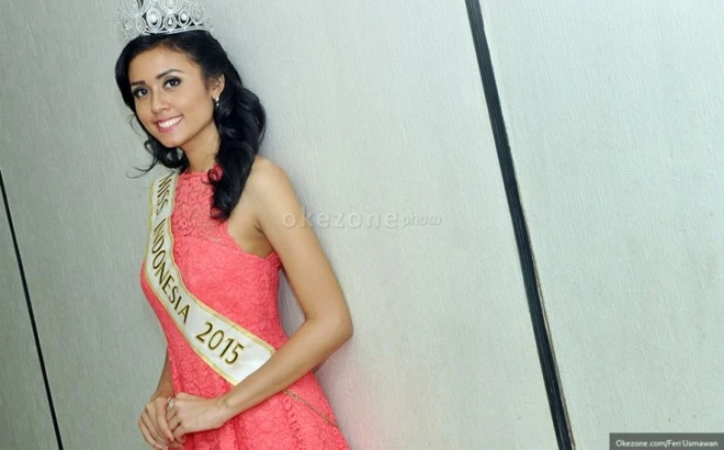 Đại diện của Indonesia là Maria Harfanti (23 tuổi). Cô sở hữu nét đẹp hiền hậu, không rực rỡ nhưng ưa nhìn. Ảnh:okezone.com Nhan sắc của dàn thí sinh châu Á ở Miss World 2015