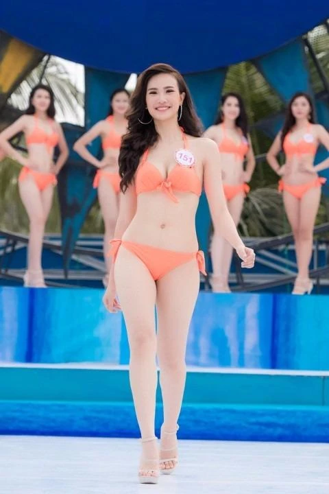 Sái Thị Hương Ly giống ca sĩ Đông Nhi tại Hoa hậu Việt Nam 2016 ảnh 6 Số đo 3 vòng: 85-63-94cm