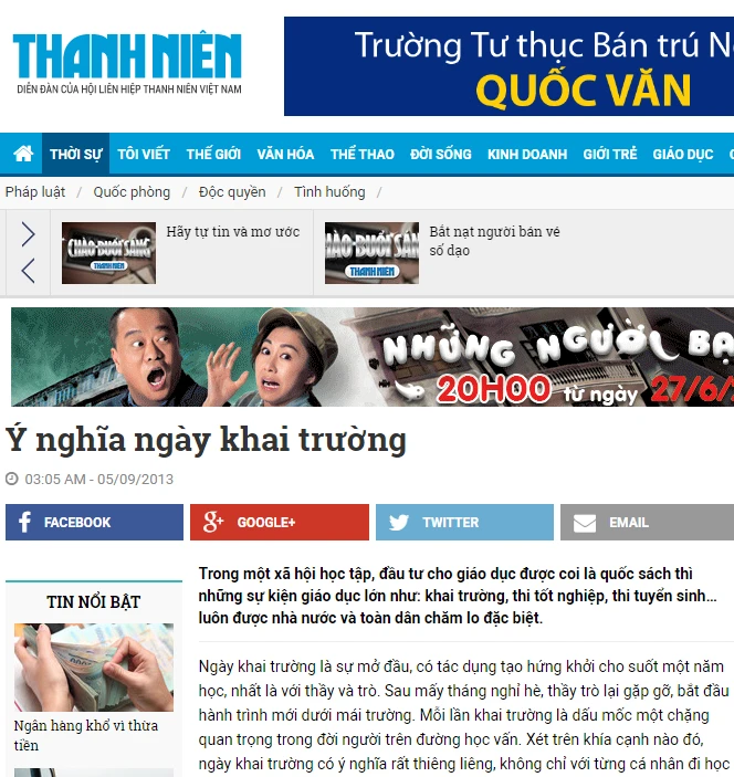 'Khai giảng' hay 'khai trường' ? ảnh 5 'Khai giảng' hay 'khai trường' ? ảnh 5