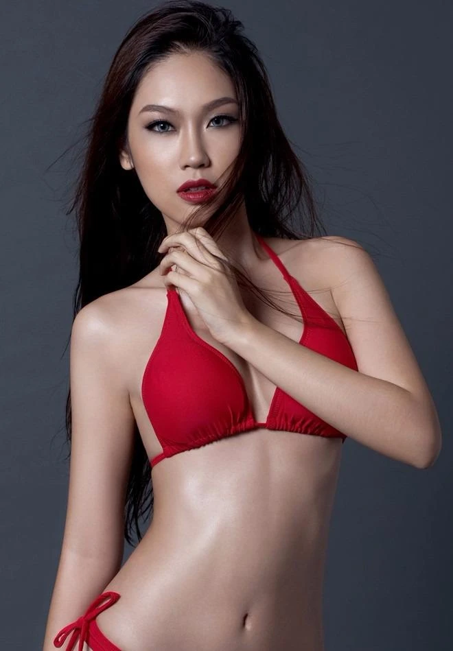 Ngắm Nguyễn Thị Loan, Phương Linh biểu diễn bikini ảnh 12 Phương Linh cao 1,73 m, số đo ba vòng 82-60-92.