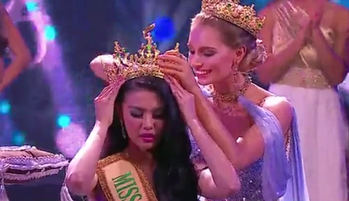 Người đẹp Ariska Putri Pertiwi năm nay 21 tuổi, đã vượt qua 73 người đẹp đến từ các quốc gia và vùng lãnh thổ trên khắp thế giới cùng cạnh tranh chiếc vương miện quý giá và giải thưởng tiền mặt trị giá 30.000 USD. Ảnh: DÂN TRÍ