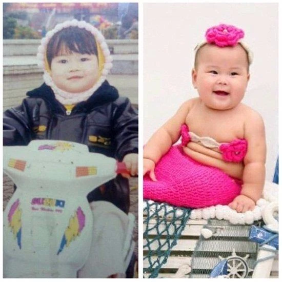 Lê Thiện Hiếu: 'Anh chàng' chuyển giới gây sốt ảnh 3 Vẻ đẹp bụ bẵm thời còn trẻ thơ. Ảnh VNN