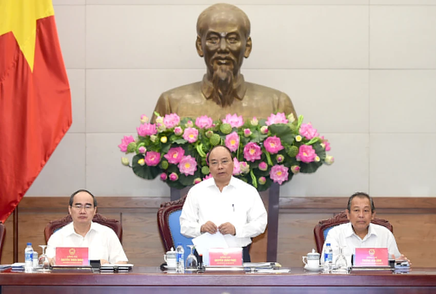 Thủ tướng Nguyễn Xuân Phúc phát biểu tại buổi làm việc. Ảnh: VGP/Quang Hiếu Thủ tướng Nguyễn Xuân Phúc phát biểu tại buổi làm việc. Ảnh: VGP/Quang Hiếu