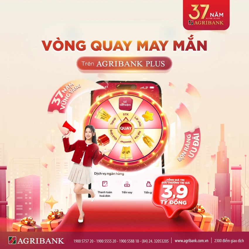 Quay số liền tay, rinh ngay sổ tiết kiệm 5 triệu đồng mừng sinh nhật Agribank.jpg