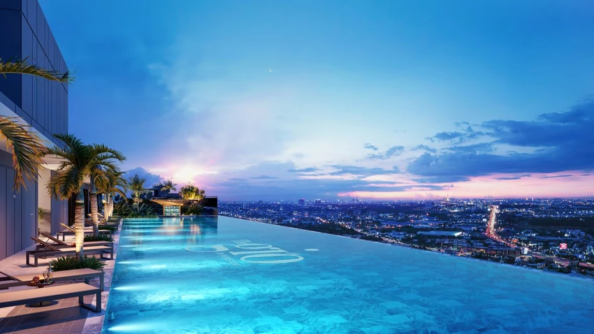 ‘Hé lộ’ cặp hồ bơi vô cực trên tầng 40 The Gió Riverside.jpg