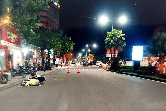 Hiện trường vụ tai nạn. Ảnh: CA Hiện trường vụ tai nạn. Ảnh: CA