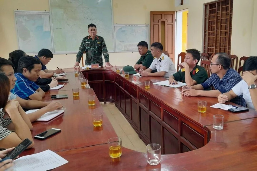 Huyện đảo Cồn Cỏ lên phương án ứng phó bão số 4. Ảnh: VC Huyện đảo Cồn Cỏ lên phương án ứng phó bão số 4. Ảnh: VC
