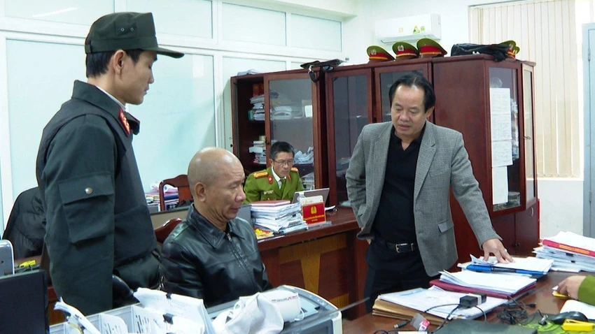Vương Hưng Thiện tại thời điểm bị bắt. Ảnh: CA Vương Hưng Thiện tại thời điểm bị bắt. Ảnh: CA