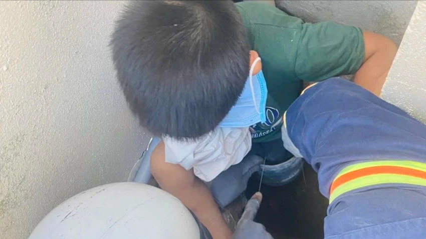 giải cứu bé trai