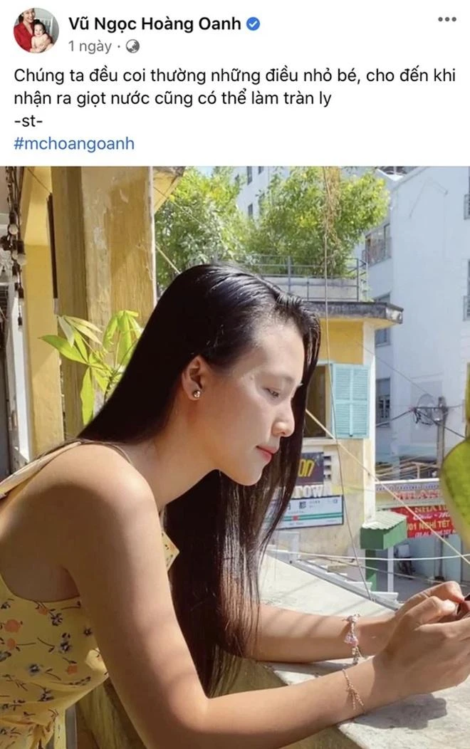 Chia sẻ làm rộ lên tin đồn rạn nứt hôn nhân của MC Hoàng Oanh và ông xã. Ảnh: FBNV. Chia sẻ làm rộ lên tin đồn rạn nứt hôn nhân của MC Hoàng Oanh và ông xã. Ảnh: FBNV.