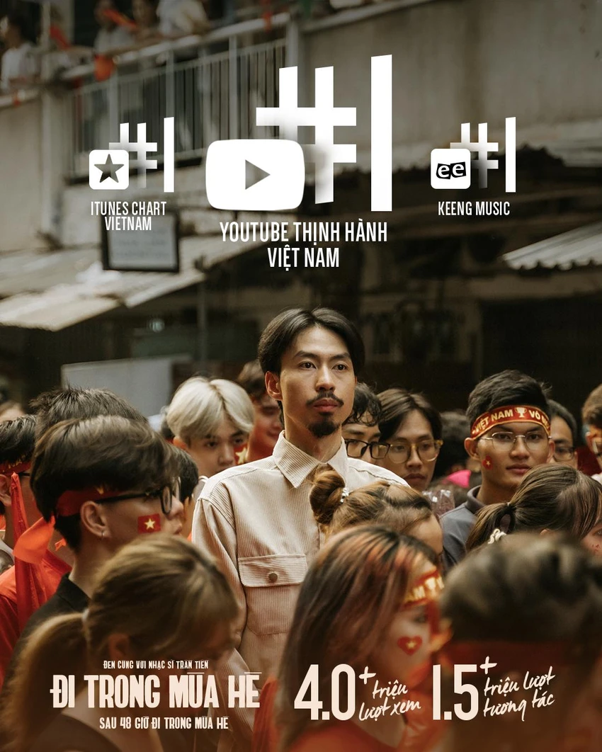 Poster thành tích của "Đi trong mùa hè" sau hơn 45 giờ phát hành. Ảnh: NVCC. Poster thành tích của "Đi trong mùa hè" sau hơn 45 giờ phát hành. Ảnh: NVCC.