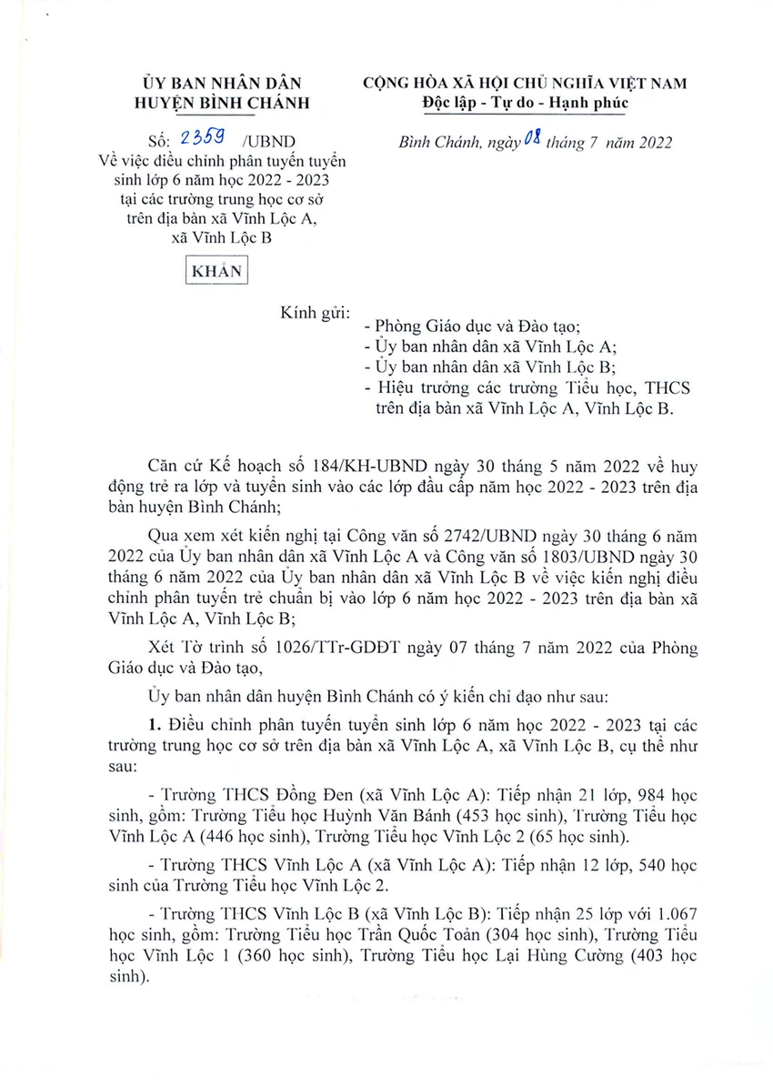 Bình Chánh: Các trường THCS tại xã Vĩnh Lộc A quá tải học sinh lớp 6 ảnh 4 Bình Chánh: Các trường THCS tại xã Vĩnh Lộc A quá tải học sinh lớp 6 ảnh 4