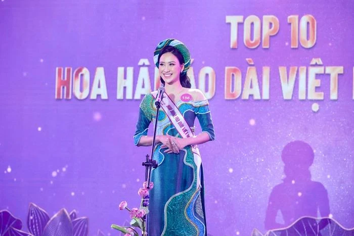 Hoa hậu Lương Yến Ly trong đêm chung kết Hoa hậu Áo dài Việt Nam 2022. Ảnh: BTC. Hoa hậu Lương Yến Ly trong đêm chung kết Hoa hậu Áo dài Việt Nam 2022. Ảnh: BTC.