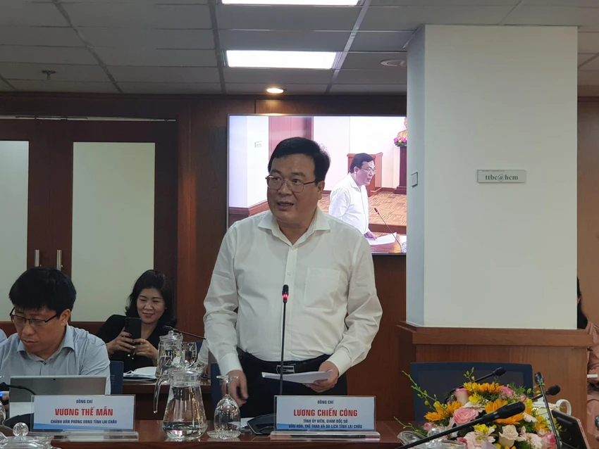 Ông Lương Chiến Công, giám đốc Sở VH,TT&amp;DL tỉnh Lai Châu. Ảnh: HÀ NGUYỄN